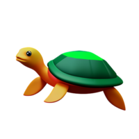 mar Tortuga 3d representación icono ilustración png