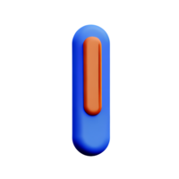 thermomètre 3d le rendu icône illustration png