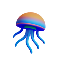 méduse 3d le rendu icône illustration png