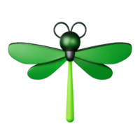 dragonfly 3d rendering icon illustration png