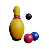 bowling 3d tolkning ikon illustration png