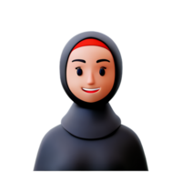 hijab 3d representación icono ilustración png