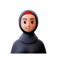 hijab 3d rendering icon illustration png