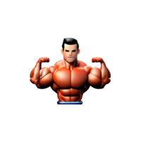 muscle 3d le rendu icône illustration png