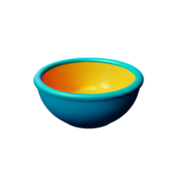 bowl 3d rendering icon illustration png