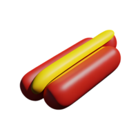 quente cachorro 3d Renderização ícone ilustração png