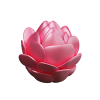 peony 3d rendering icon illustration png