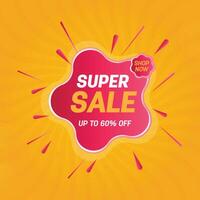 Super sale banner vector