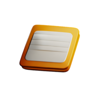 parchment 3d rendering icon illustration png