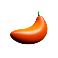 chili 3d rendering icon illustration png