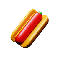 hot dog 3d rendering icon illustration png