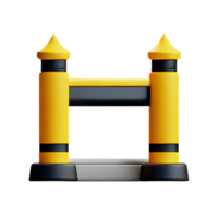 gate 3d rendering icon illustration png