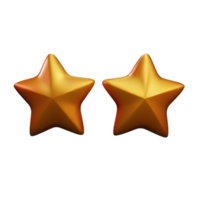 Rezension 5 Star 3d Rendern Symbol Illustration png