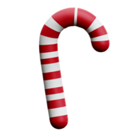 candy cane 3d rendering icon illustration png