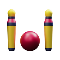 bowling 3d le rendu icône illustration png