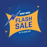 Gradient flash sale background template banner vector