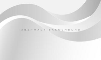 Abstract white paper cut wave style overlap design modern luxury creative background vector