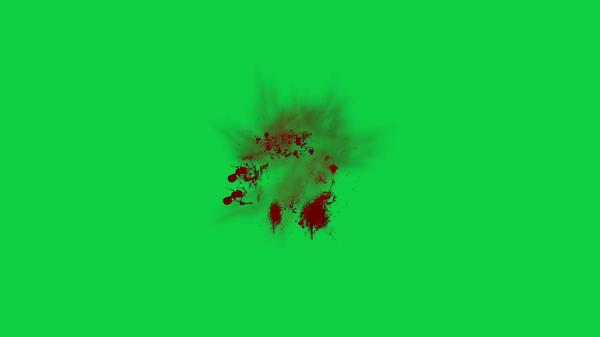 Animated red blood splatter effect, bleeding effects overlay isolated