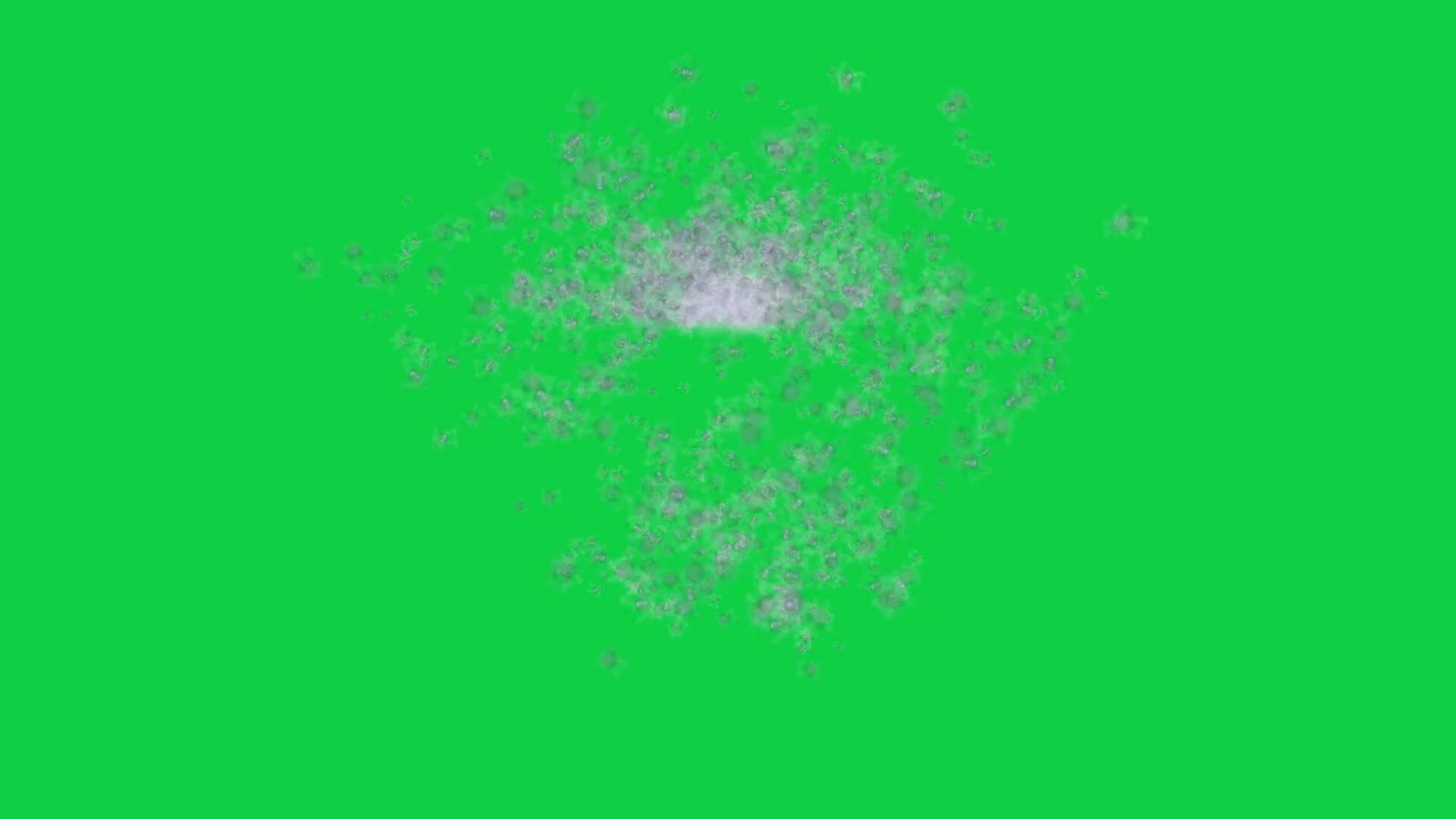 Water fountain water splash effect animation isolated on green screen
