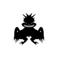 Weird Figure with Ugly Face, Naive Style. Vector Illustration