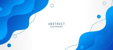 Abstract blue modern background. Colorful template banner with blue gradient color. Design with liquid shape. vector