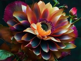 amazing flower free design. ai generated photo
