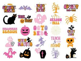set of Happy Halloween sublimation craft bundle illustration part-1 vector