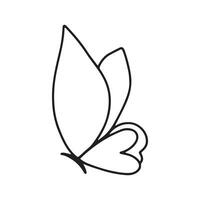 Butterfly line art. Simple minimal butterfly line tattoo icon logotype vector