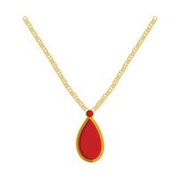 Red Pendant Necklace vector