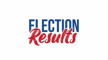 Animation text Election Results, Election Results Text, Voting, Voting Results, Presidential Election, Political Text. Typography text Election Results. 2d animation. video