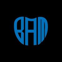 diseño creativo del logotipo de la letra bam. bam un diseño único. vector