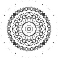 patrón circular en forma de mandala para henna, mehndi, tatuaje, decoración. adorno decorativo en estilo étnico oriental. página de libro para colorear. vector