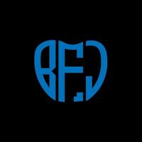 bfj letra logo creativo diseño. bfj único diseño. vector