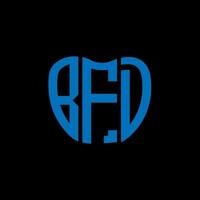 BFD letter logo creative design. BFD unique design. vector