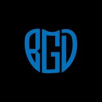 bgd letra logo creativo diseño. bgd único diseño. vector