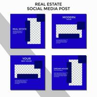 EDITABLE BACKGROUND REAL ESTATE SOCIAL MEDIA POST. BANNER TEMPLATE SALES SET. PROMO BRAND COVER DESIGN VECTOR