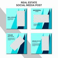 EDITABLE BACKGROUND REAL ESTATE SOCIAL MEDIA POST. BANNER TEMPLATE SALES SET. PROMO BRAND COVER DESIGN VECTOR