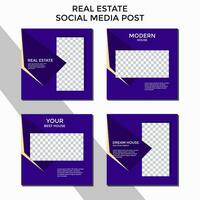 EDITABLE BACKGROUND REAL ESTATE SOCIAL MEDIA POST. BANNER TEMPLATE SALES SET. PROMO BRAND COVER DESIGN VECTOR