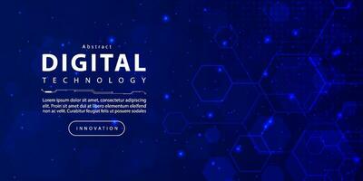 Abstract digital technology futuristic circuit board blue background, Cyber science tech layout, Innovation future Ai big data, Global internet network connection, Cloud hi-tech illustration vector