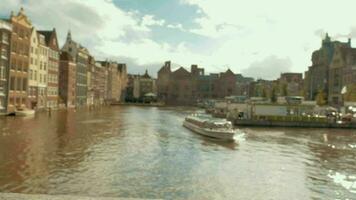 Ufer Stadt Aussicht und Amsterdam Slogan video