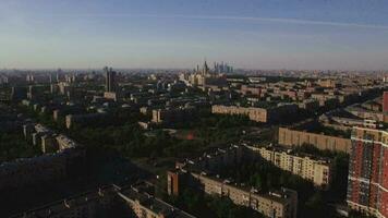 Aerial Moscow cityscape, Russia video