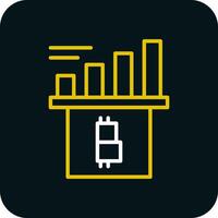 Cryptocurrency growing up Vector Icon Design