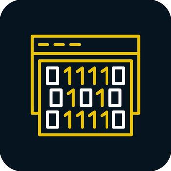 diseño de icono de vector de código binario
