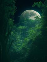 moon in jungle photo