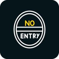 No Entry Vector Icon Design