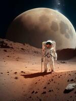 astronauta en la luna foto