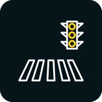 Zebra Crossing Vector Icon Design