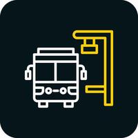 Bus Stop Vector Icon Design