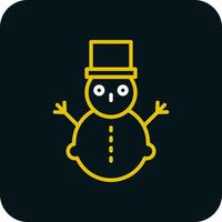 Snowman Vector Icon Design