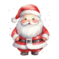 Cute watercolor Santa Claus isolated png
